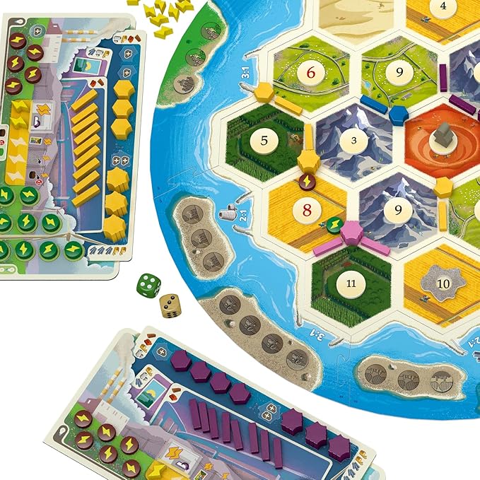 CATAN New Energies Board Game - Sustainable Resources & Strategy, Classic Gameplay with a Modern Twist! Family Game for Kids and Adults, Ages 12+, 3-4 Players, 90 Min Playtime, Made by CATAN Studio