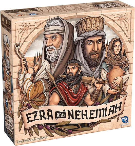 Renegade Game Studios: Ezra & Nehemiah - Strategy Board Game, Rebuild The Great City of Jerusalem, Card-Driven Game, Ages 13+, 1-4 Players, 120 Min