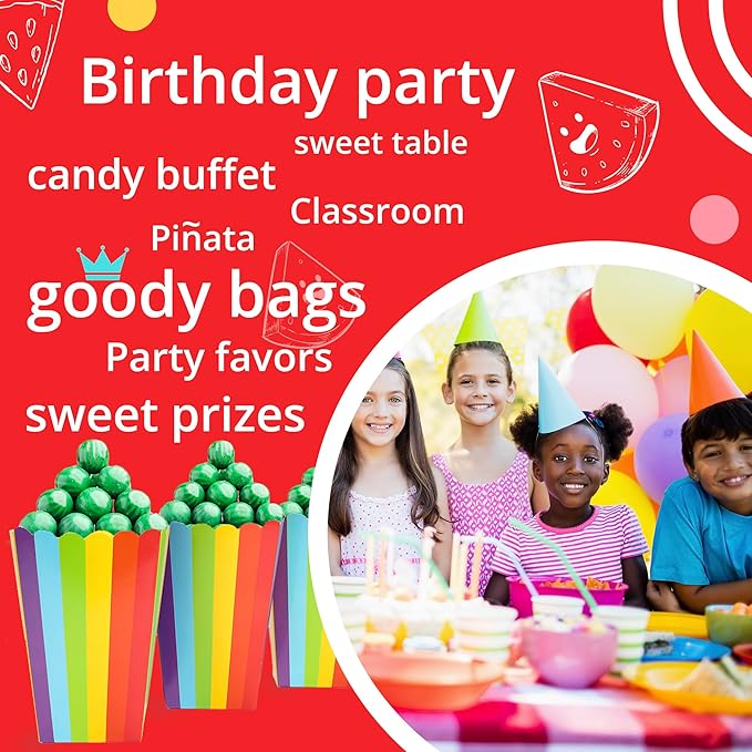 Gumballs for Gumball Machine Refills - Watermelon Large Gumball - 1 Inch Gum Ball for Vending Machine - Assorted Colors Chewing Gum - Bubble Gum Bulk 1.7 Lb