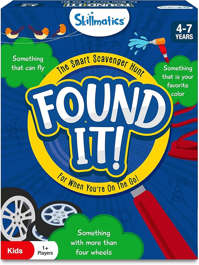 Skillmatics Scavenger Hunt Card Game - Found It Travel, Learning Toy, Gifts for Kids, Boys, Girls and Families, for Ages 4, 5, 6, 7, Perfect for Home, School, Playdates