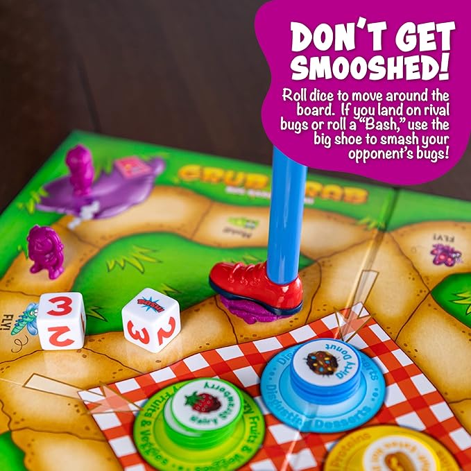 Grub Grab Board Games for Kids 4-6 Interactive Game Ant Bugs Boardgame for Children and Family Night 2-6 Players Ages 4+