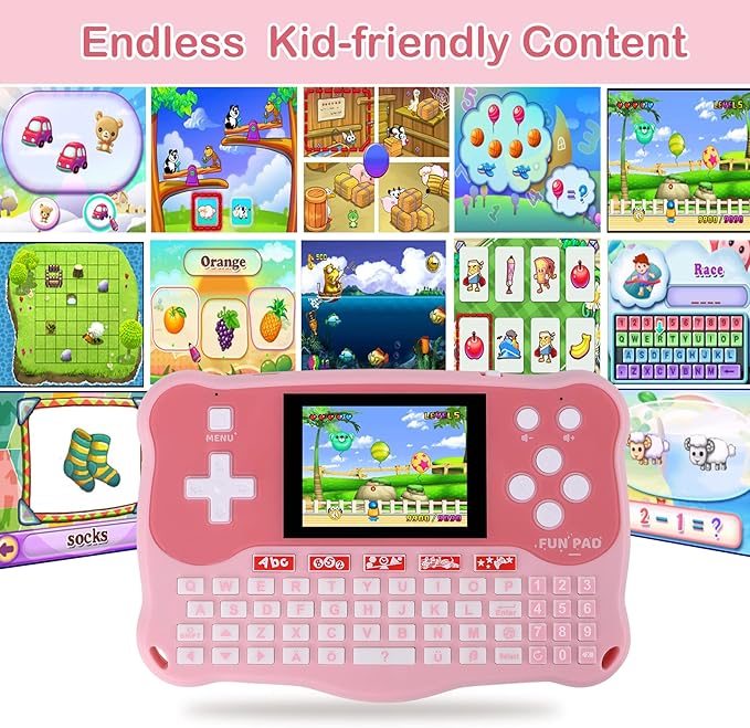 Kids Tablet/Baby Learning Pad with 102 Activities/Toddler Tablet with ABC Alphabet/Words/Music/Math Interactive Educational Electronic Toys Gifts Handheld Game for Preschool Boys Girls Ages 3-12