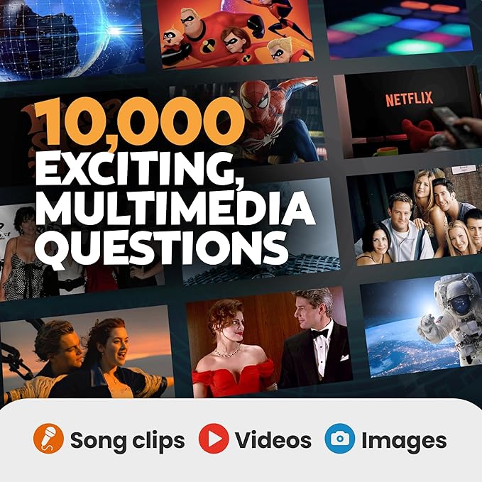 Outsmarted - The Live Quiz Show - 2025 Version - Remote Board Game - More than 10000 Multimedia Questions and Updates, Live TV Quiz Show, Family Game Night - Games for Adults, Teens and Kids - Ages 8+