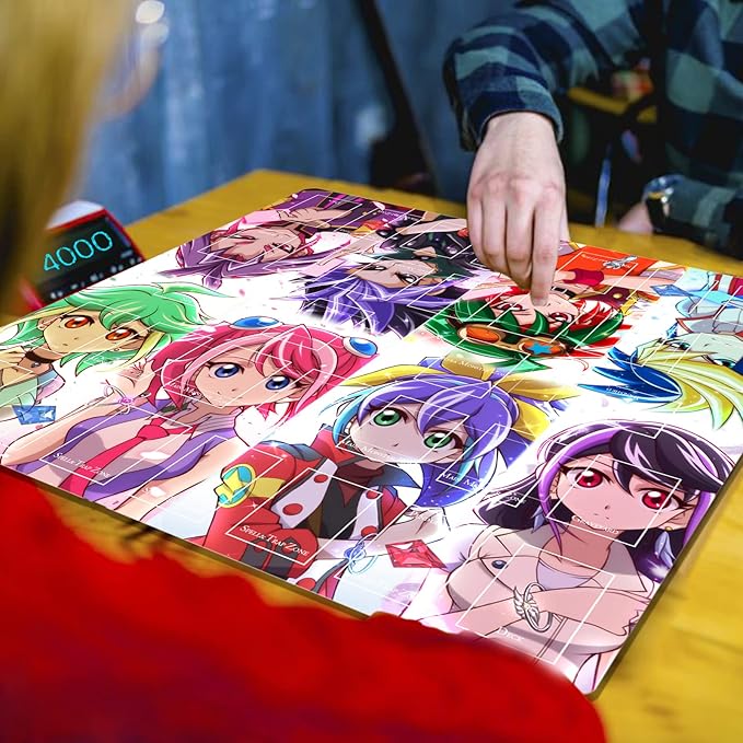 Card Rubber Mat - 2 Player, Square playmat for Gamer 60x60cm/23.6x23.6inch