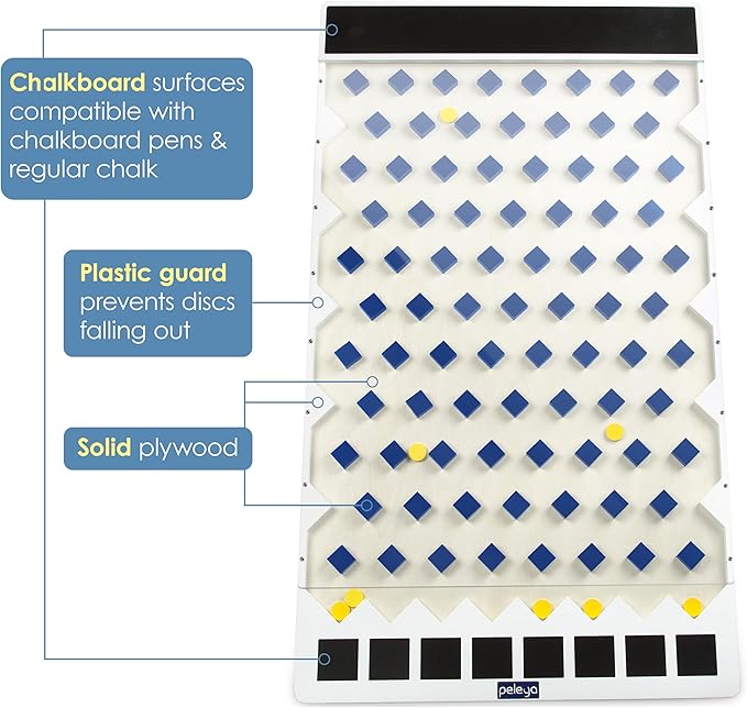 Extra Large Prize Drop Disc Game Wood 41.3" x 23.6" with Chalkboards Carnival Game Trade Show (Includes Plastic Cover)