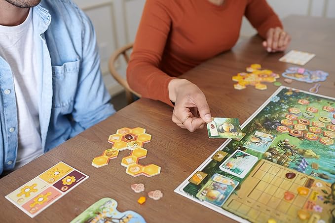 Goliath Honey Buzz Board Game - Tile Placement Strategy Game Wooden Components, 1-4 Players, Ages 10 and Up