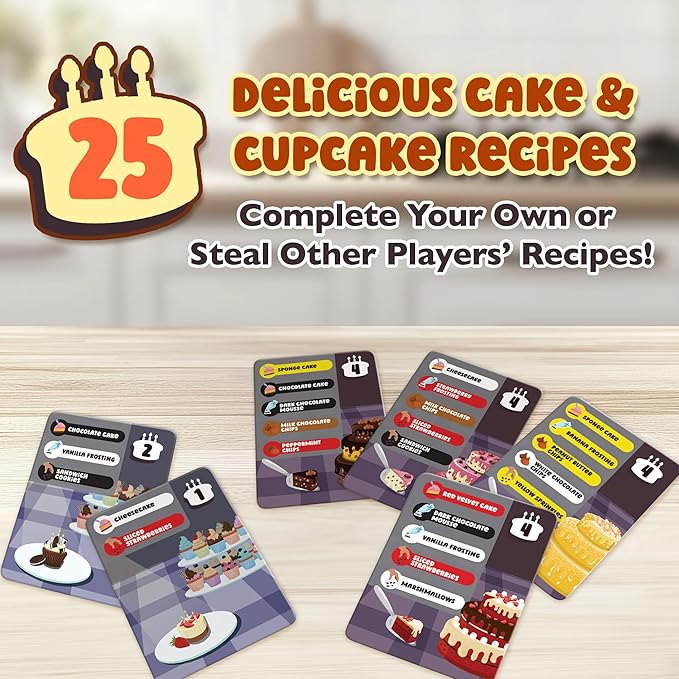 Secret Recipes - The Sneaky Baking Game for The Whole Family - 2-5 Players - Family Board Games for Kids and Adults - Ages 9+