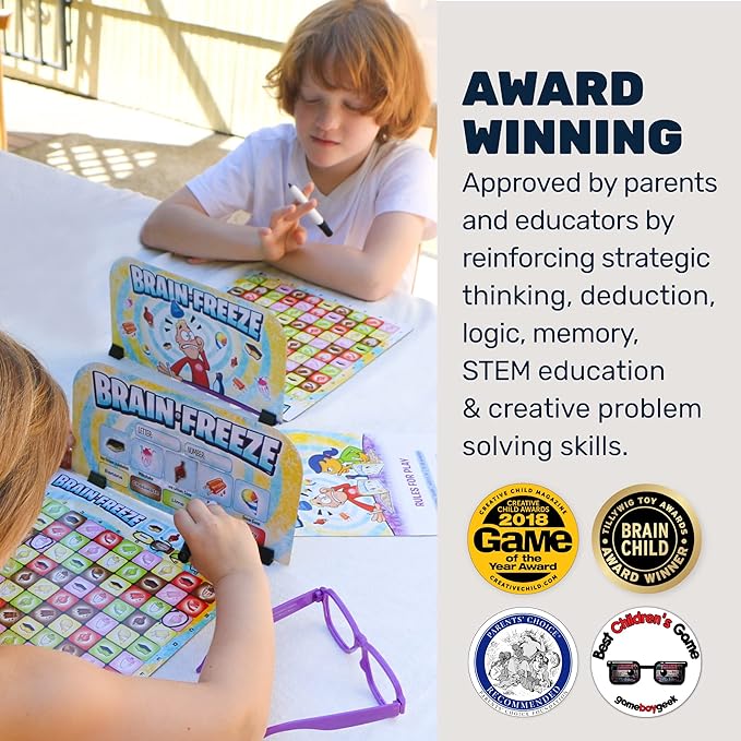 Brain Freeze™ Board Game – Fun Memory Game for Kids & Families, Educational Toys & Learning Game, Logic & Deduction Challenge, Ages 5+