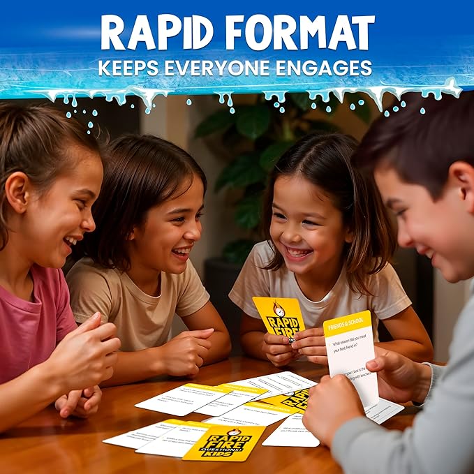 QUOKKA Kids Conversation Cards Game - Break The Ice Game for Kids and Families - Icebreaker Cards with 500+ Questions - Family Game for Kids 8-12 - Perfect for Family Game Night I Premium Version