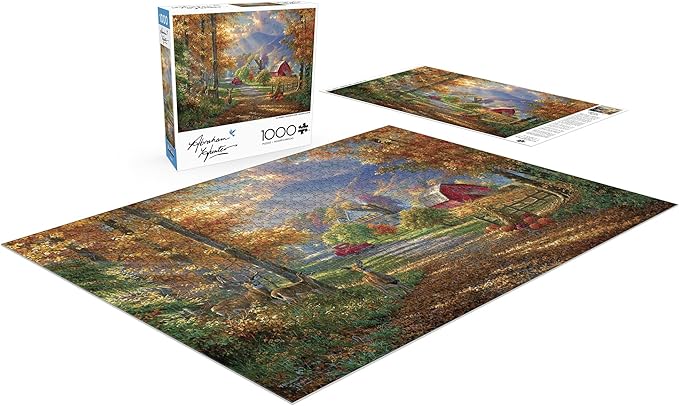 Buffalo Games - Abraham Hunter - Fall Memories - 1000 Piece Jigsaw Puzzle for Adults - Challenging Puzzle Perfect for Game Nights - Finished Puzzle Size is 26.75 x 19.75