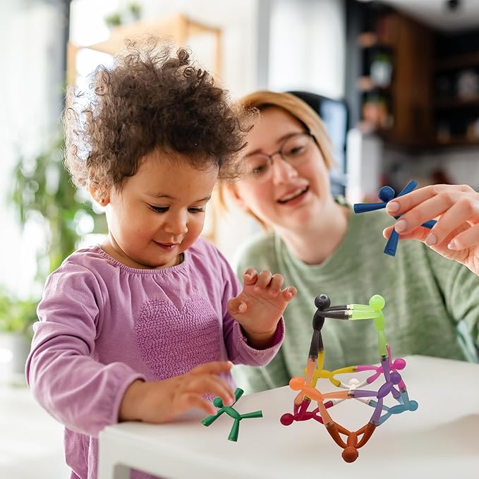 MAGMEN Upgraded Strenght Magnetic Travel Toys, Stretchy Magnetic Fun (Ages 3+) Pack of 10 Opaque