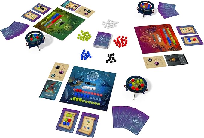 AEG Whirling Witchcraft | Use Recipes, Generate Magical Ingredients & Overflow Opponent's Cauldron | Halloween Board Game | 2-5 Players | Ages 10+