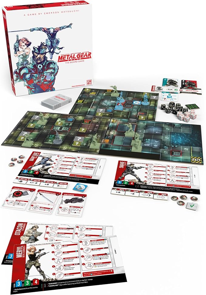 Metal Gear Solid The Board Game - Stealth & Strategy Gameplay, 14-Mission Campaign & 6 VR Missions, Iconic Characters & Boss Fights, Ages 14+, 1-4 Players, 60-90 Minute Playtime, Made by CMON