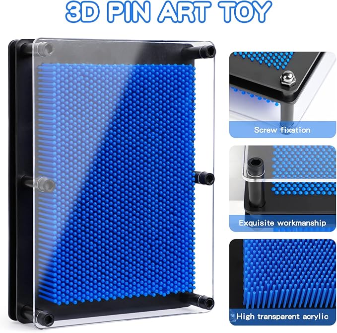 ENJSD 3D Pin Art Sensory Toys for Kids 5-7, Pin Art Board Impression Sensory Toys for Kids with Autism, Autism Gifts for Autistic Children Age 3, 4, 5, 6, 7, 8, 9, 10+ Years Old Boys Girls