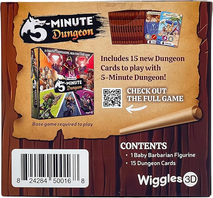 Wiggles 3D 5-Minute Dungeon: Baby Barbarian Figurine and New Content Card Pack