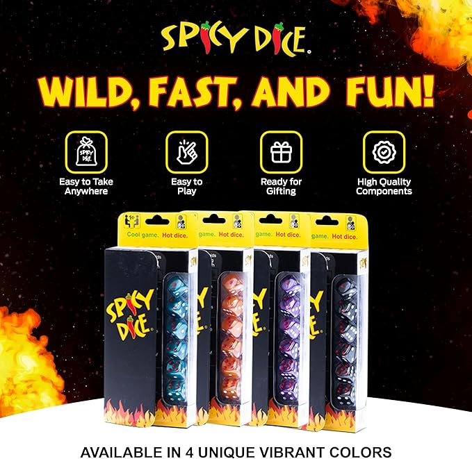 Purple: The Ultimate Family Dice Game – Pearlized Colored Dice with Cheat Sheet and Silkscreened Pouch for Strategic Fun and Unforgettable Game Night Excitement!