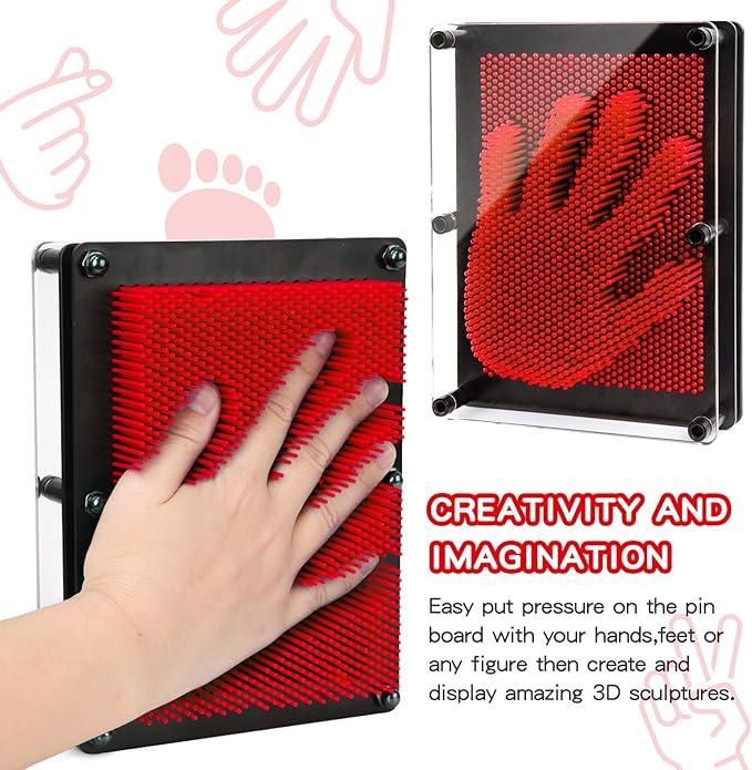 ENJSD 3D Pin Art Sensory Toys for Kids 5-7, Pin Art Board Impression Sensory Toys for Kids with Autism, Autism Gifts for Autistic Children Age 3, 4, 5, 6, 7, 8, 9, 10+ Years Old Boys Girls