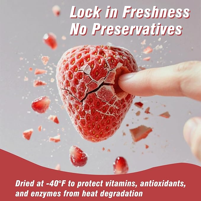 MATINÉE Freeze Dried Strawberries, Whole Dried Strawberries, Dehydrated Fruit, Dried Fruit Snack for Baking, Yogurt & Kids Treats-Vegan, Non-GMO, Preservative Free, 1.2oz, 34g (Pack of 4 Bag)