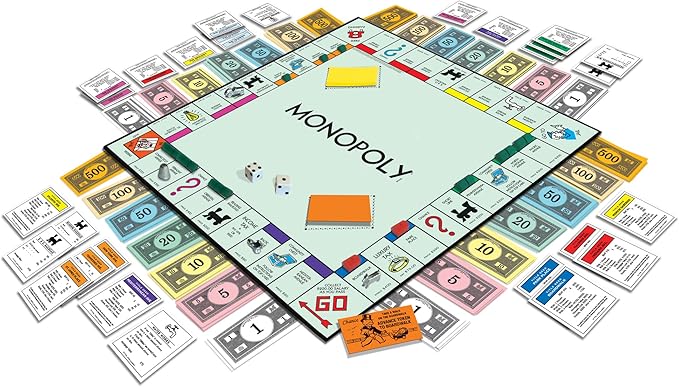Monopoly The 1980's Edition With Original 1980's Artwork & Components incl. All Classic Tokens, by Winning Moves Games USA, Classic Family Board Game with Classic Tokens, for 2 to 8 Players, Ages 8+