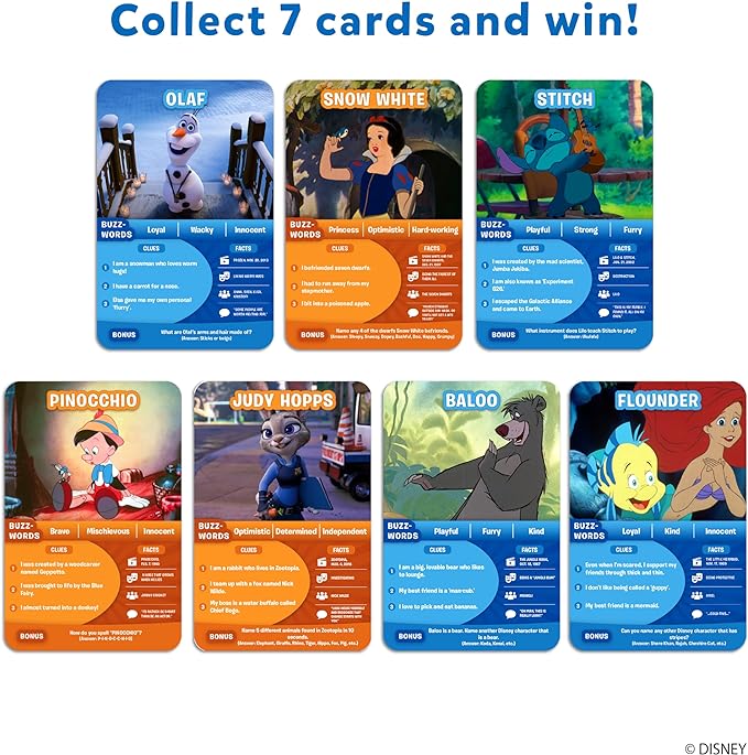 Skillmatics Guess in 10 Disney, Card Game for Girls, Boys, Kids, Teens, Adults, Who Love Cinderella, Mickey Mouse, Moana, Gifts for Ages 6, 7, 8, 9 and Up