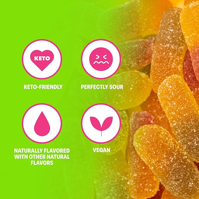 Shameless Snacks - Healthy Low Calorie Snacks, Low Carb Keto Gummies (Gluten Free Candy) - 6 Pack Wild Worms