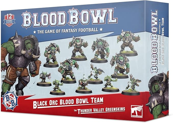 Games Workshop - Blood Bowl: Black Orc Team (The Thunder Valley Greenskins)