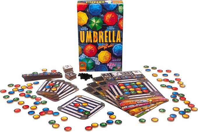 Pandasaurus Games Umbrella Board Game - A Vibrant New York City Strategy Game, Fun, Challenging Family Game for Kids & Adults, Ages 8+, 1-4 Players, 30 Min Playtime, Made by Pandasaurus Games