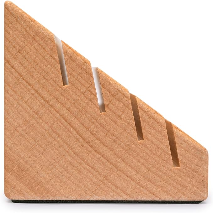 Yellow Mountain Imports Standard-Size Solid Beechwood Playing Card Holders/Racks - Set of 2 Card Organizers