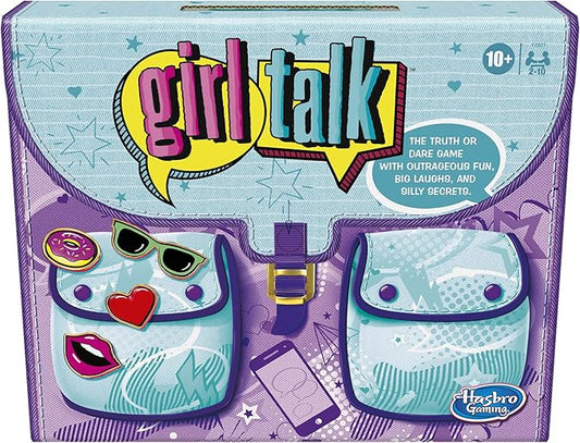 Hasbro Gaming Girl Talk Truth or Dare Board Game for Teens and Tweens, Inspired by The Original 1980s Edition, Ages 10 and Up, for 2-10 Players