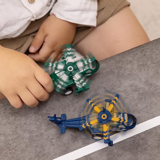 JOYIN 16 Pcs Pull Back Airplane Toys, Boys Plane Playset, Aircraft Incl Helicopter, Fighter, Bomber, Biplane Toy, Gifts for Toddler Kids 3+ Years Old, Kids Presents, Easter Basket Stuffers