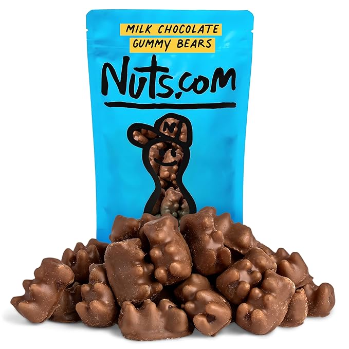 Nuts.com – Milk Chocolate Gummy Bears – 2 Pound Bag, Tasty Snack for Adults and Kids – For Parties, Office Functions, Holiday Gatherings and Home Snacking