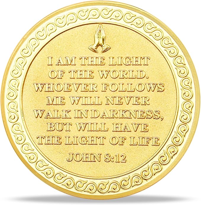 Jesus and Angels Divine Messenger Religious Coin Inspirational Bible Verse Medallion Faith-Based Gifts for Spiritual Encouragement for Men & Women