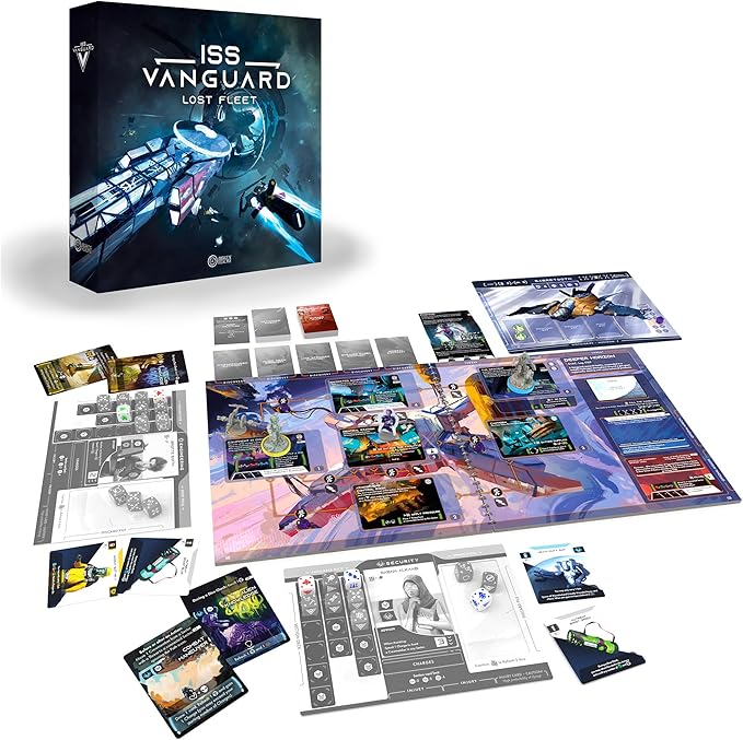ISS Vanguard: Lost Fleet Board Game Expansion - Exclusive Add-Ons, Varied Missions & Challenges! Cooperative Sci-Fi Adventure Game, Ages 14+, 1-4 Players, 90-120 Min Playtime, Made by Awaken Realms