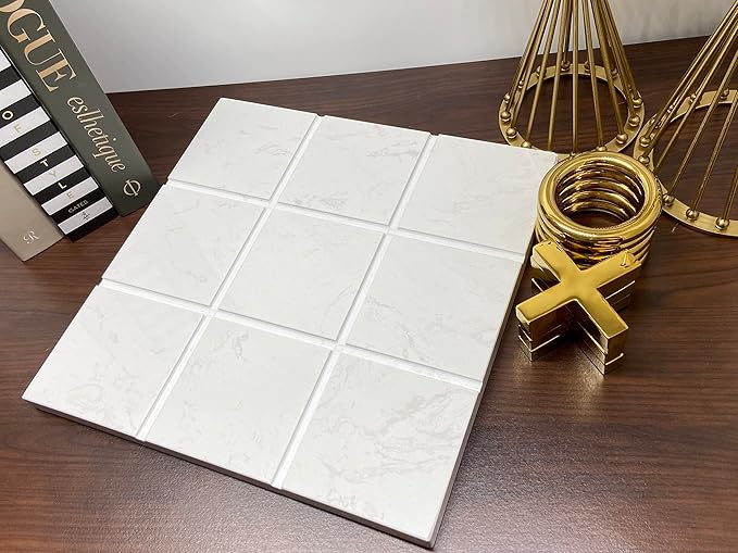 Marble Tic Tac Toe Game for Living Room Decor Centerpiece White and Gold XO with White Marble and Gold Color Stainless Steel Decorative Table Top X/O Board Coffee Table Décor