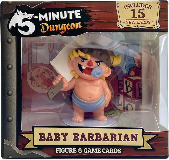 Wiggles 3D 5-Minute Dungeon: Baby Barbarian Figurine and New Content Card Pack
