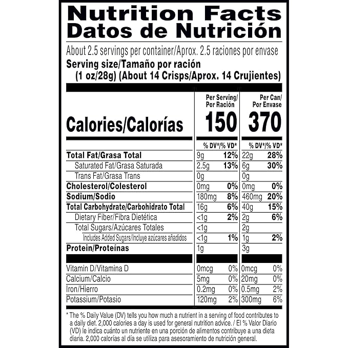 Pringles Potato Crisps Chips, Lunch Snacks, On-The-Go Snacks, Grab n' Go, Pizza (12 Cans)