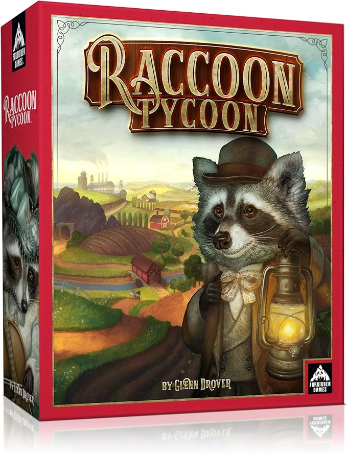 Raccoon Tycoon - Gateway Strategy Board Game for Adults and Family | Fast, Fun, Economic and Set-Collecting Competitive Game | 2-5 Players | Ages 8 and Up | 60-90 Minutes | by Forbidden Games