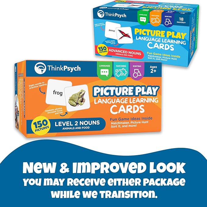 ThinkPsych Level 2 Nouns Flash Cards | 150 Picture Cards for Speech Therapy & Autism Learning Materials | Preschool Kindergarten Language Learning Cards | Homeschool Supplies | Apraxia Flash Card