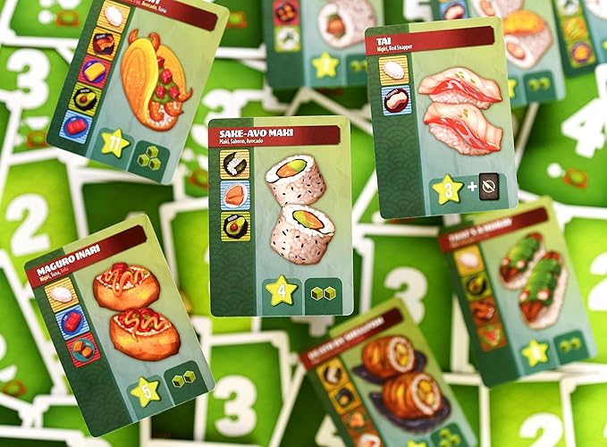 KTBG Maki Master Competitive Tile Placement Sushi Chef Card Game – Cook Food Masterpieces with Style – Perfect for Kids Ages 8+ and Family Game Night, for 1 to 4 Players & 30 to 60 Min Playtime