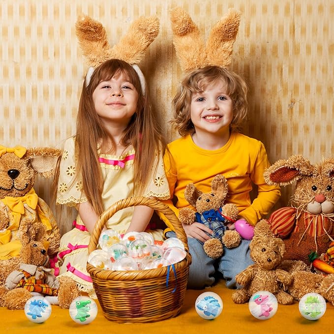 120 Pcs 2 Inch Empty Vending Machine Capsules Colored Round Capsules Toy Bulk Gumball Machines Plastic Balls Small Plastic Containers for Easter Party Favor Themed Gift (Clear)