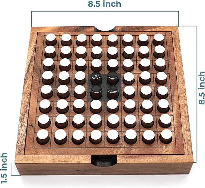 BSIRI Classic Board Game Othello Strategy Games of Family Games for Adults and Children which Playing in 2 Player Board Games to Challenges The Mastermind Game Pieces