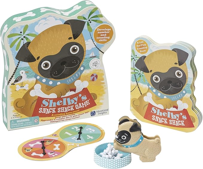 Educational Insights Shelby’s Snack Shack Game and Board Book Combo: Preschool Math Game, Board Game & Board Book, Ages 4+