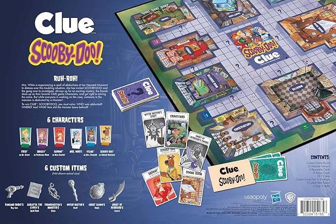 CLUE: Scooby-Doo Board Game | Official Scooby-Doo Merchandise Based on The Popular Scooby-Doo Cartoon | Classic Clue Game Featuring Scooby-Doo Characters | Gather The Gang and Solve The Mystery!