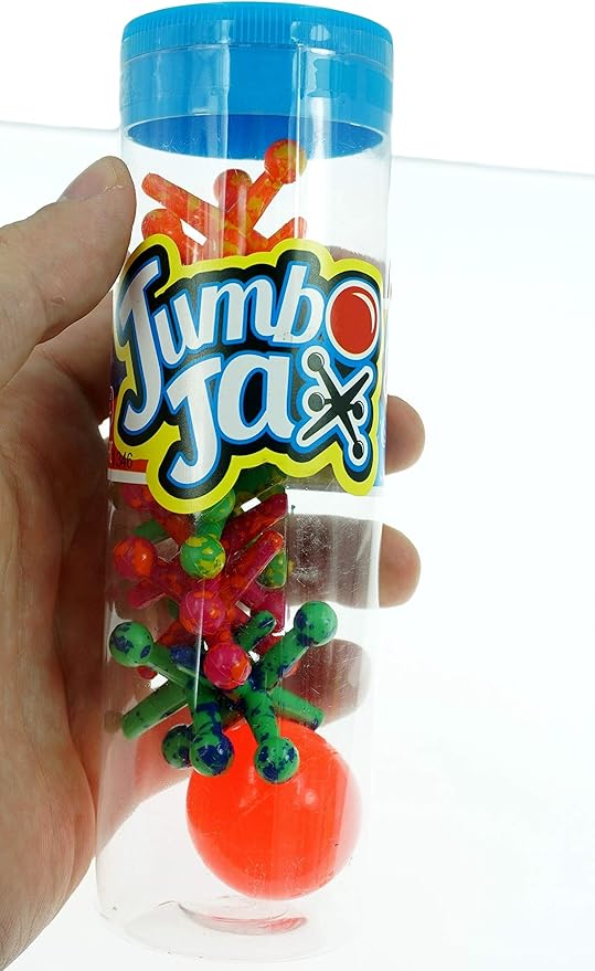 JA-RU Jumbo Jax Toy Set (3 Pack) Soft Rubber Jacks Game with Ball | Classic Old Fashioned Games for Kids | 90s Toys Nostalgia, Vintage Stocking Stuffers & Party Favor. 6569-3p