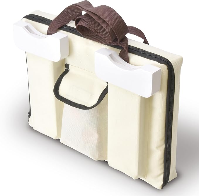 GoSports 1 Foot Width Premium 4 in a Row Game, Choose Between Classic White or Dark Stain – with Connect Coins, Portable Case and Rules