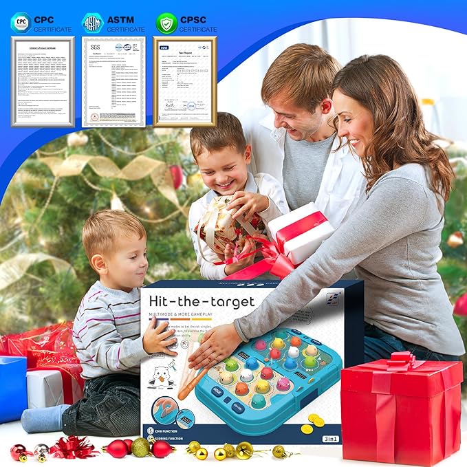 HopeRock Toddler Toys for Boys 4-6 with 2 Hammers, 5 Modes, 9 Music Sprays,Light-Up, Ideal Birthday and Christmas Gifts for 3-6 Year Old Boys