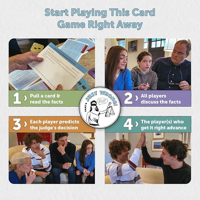 That's Just Wrong! – A Critical Thinking & Debate Game for Teens & Classrooms | Fun Ethical Dilemmas & Real-Life Legal Scenarios for Engaging Conversations