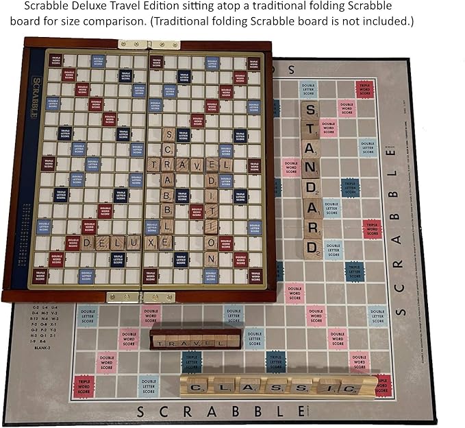 WS Game Company Scrabble Deluxe Travel Edition, 2 to 4 players