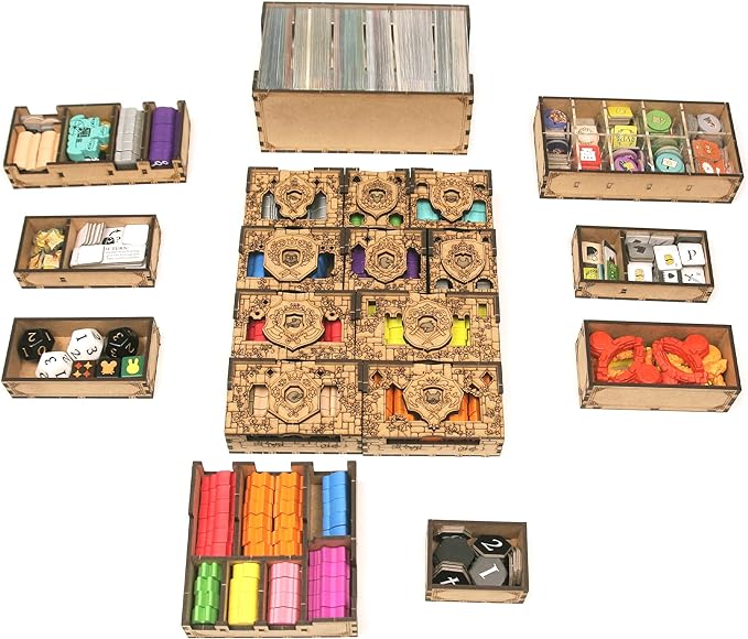 TowerRex Organizer for Root Board Game and Underworld, Riverfolk, Marauder, Clockwork Expansions, Storage Insert, Accessories Upgrade
