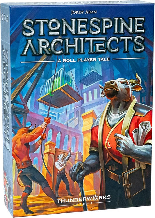Stonespine Architects | Strategy Board Game | Card-Drafting Dungeon Design | Competitive Tableau Builder | World of Ulos | Ages 10+ | Family Game for 1-5 Players | 45-60 Minutes